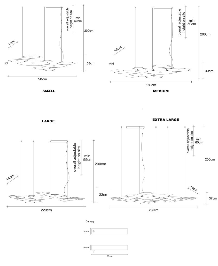 I Lucci Argentati Linear Chandelier