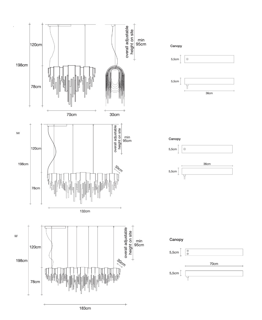 Volver Linear Chandelier